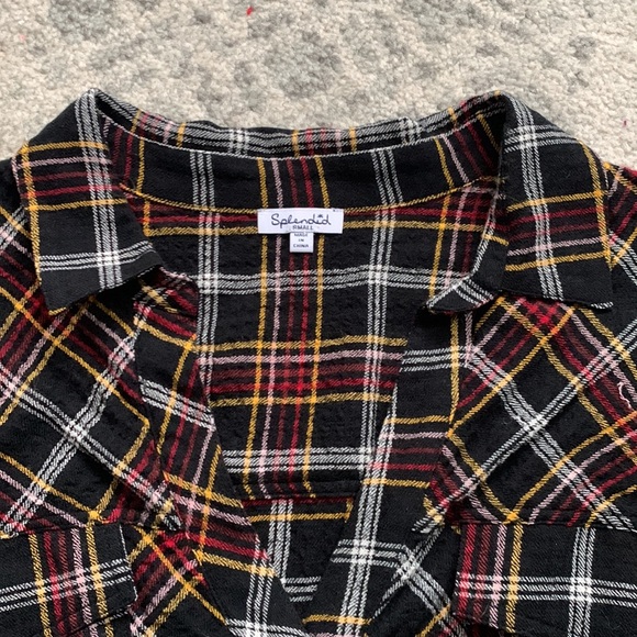 NWOT Splendid Surplice Plaid Top - Picture 5 of 5